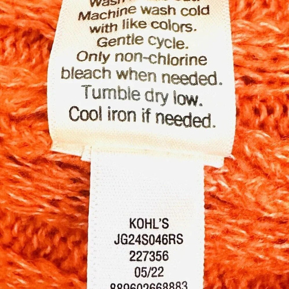 NWT SO GOODS FOR LIFE Juniors Long Sleeve Pullover Mock Neck Orange Sweater Sz L - Picture 12 of 12